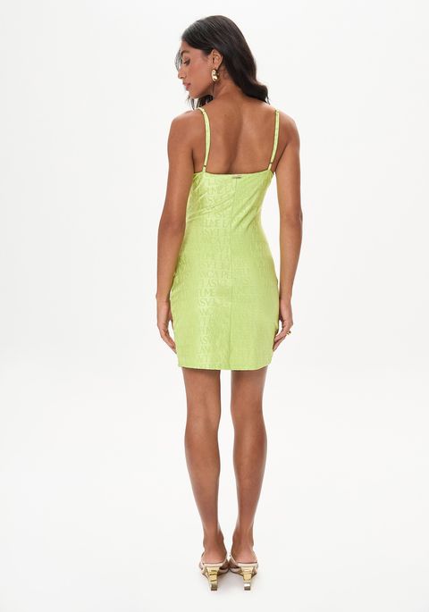 Vestido Curto Recorte Frontal