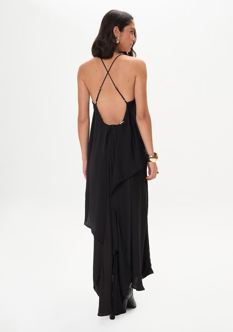 Vestido Longo Assimétrico
