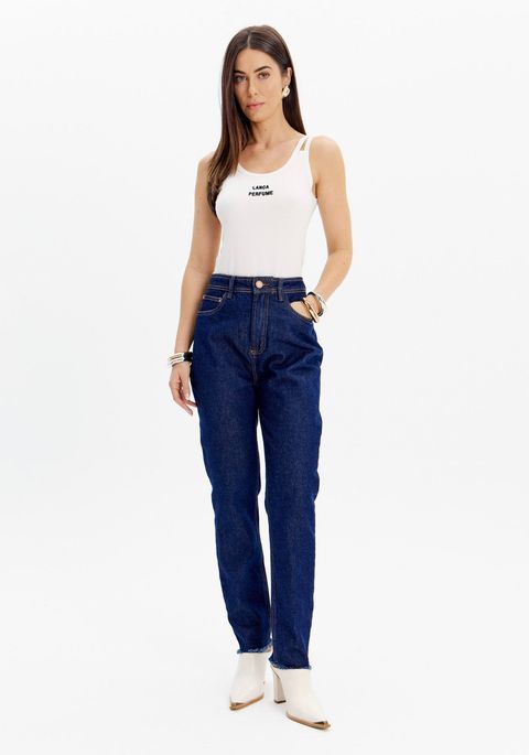 Calça Jeans Luna Mom Cintura Super Alta