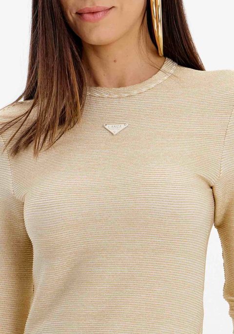 Blusa Manga Longa Lurex