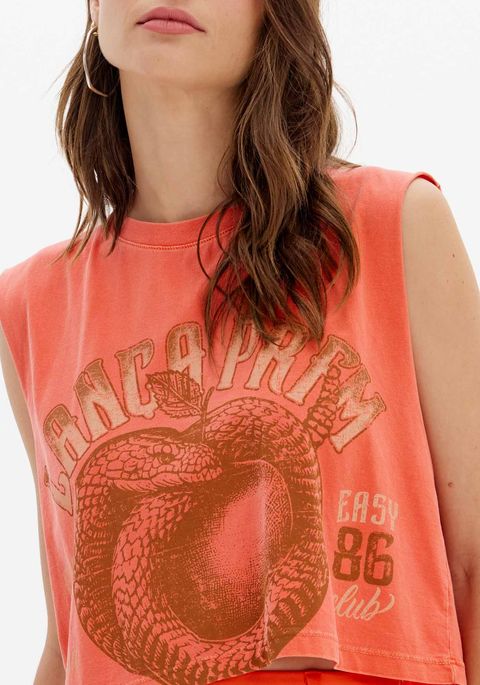Blusa T-shirt Muscle Com Estampa Local