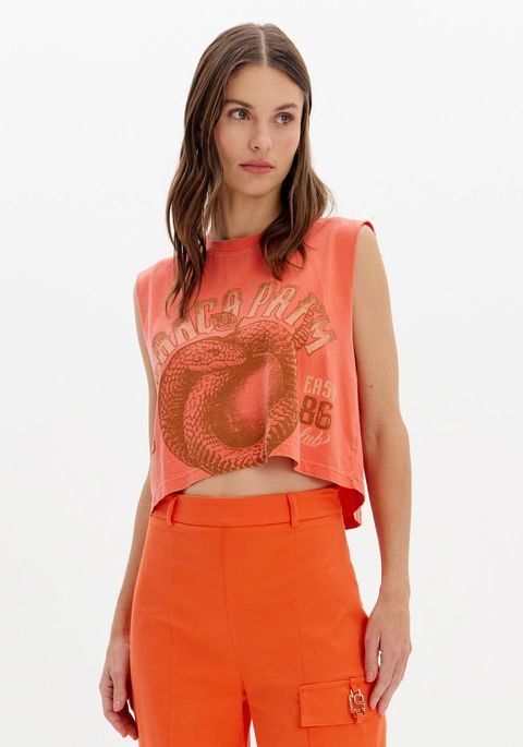Blusa T-shirt Muscle Com Estampa Local
