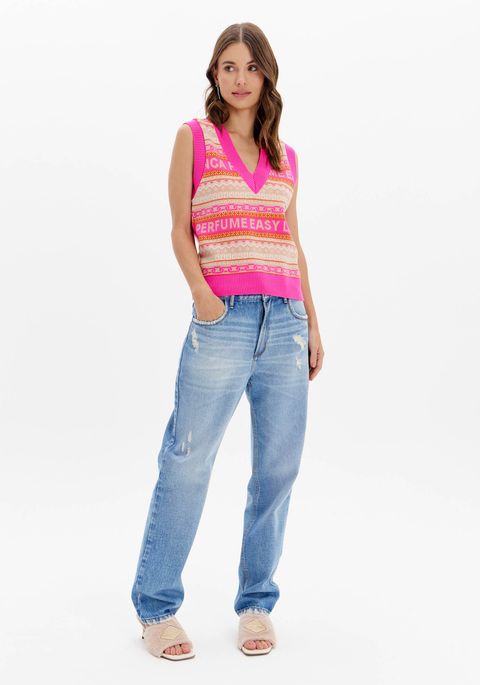 Calça Jeans Straight Cintura Alta