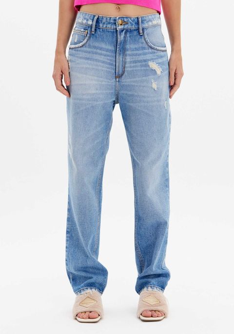 Calça Jeans Straight Cintura Alta