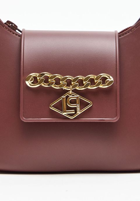 Bolsa Shoulder Com Corrente E Logo