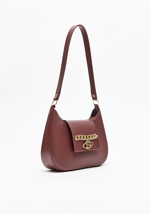 Bolsa Shoulder Com Corrente E Logo