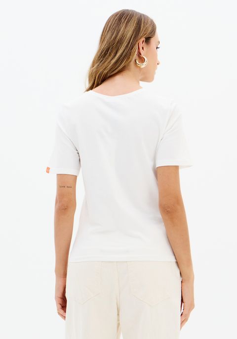 Blusa T-shirt Tradicional Com Gola Redonda E Estampa Local