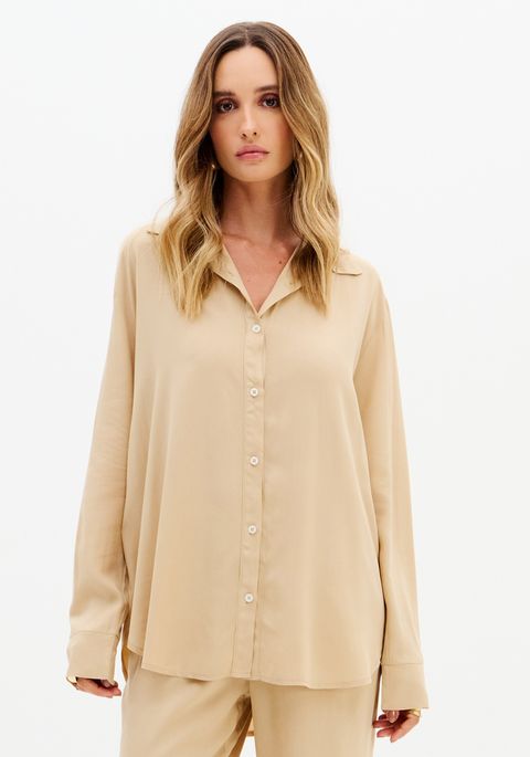 Camisa Manga Longa Alongada