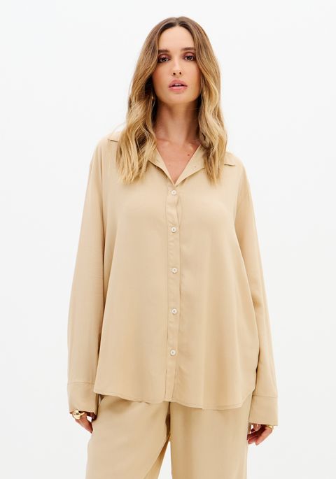 Camisa Manga Longa Alongada
