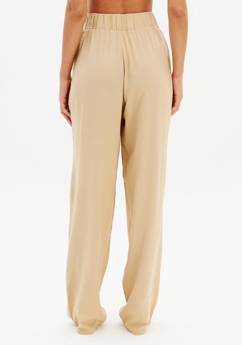 Calça Wide Leg Com Amarração Frontal