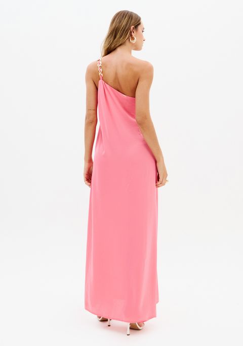 Vestido Super Midi Ombro Único