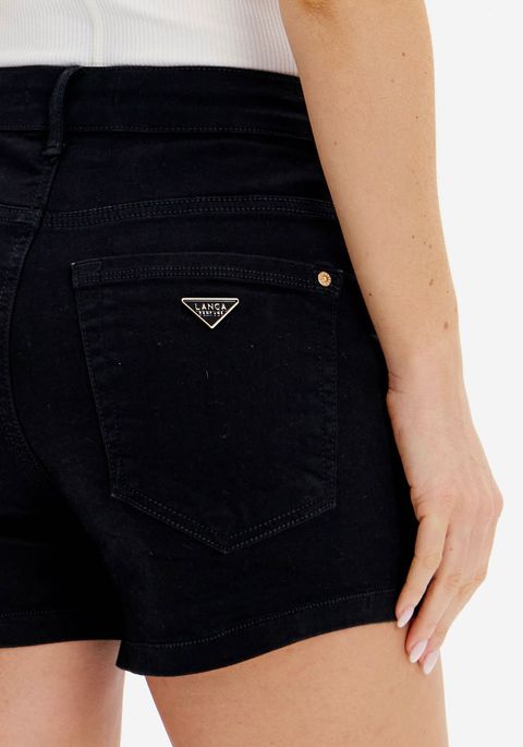 Short Jeans Hot Pants Com Bolsos