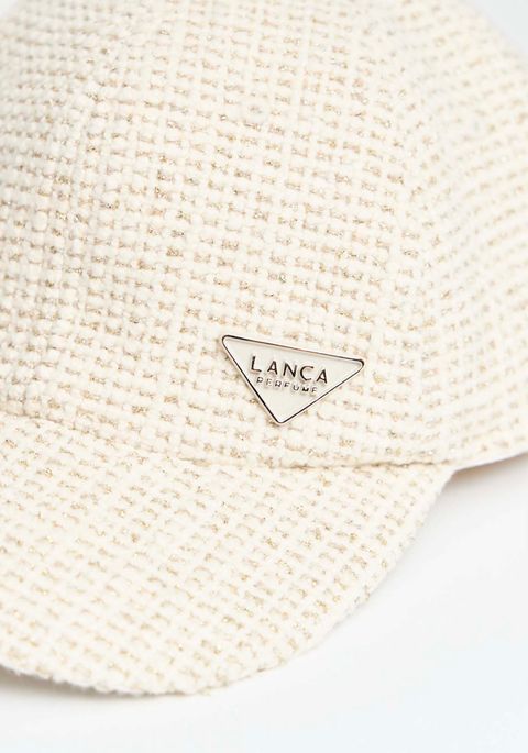 Boné Tweed Com Enfeite