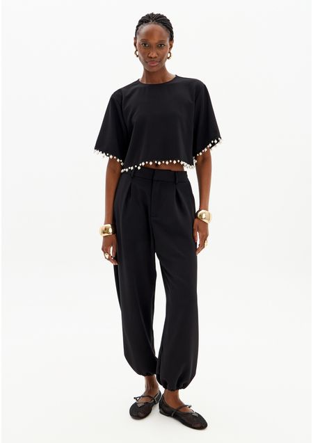 Calça Jogging Cintura Alta