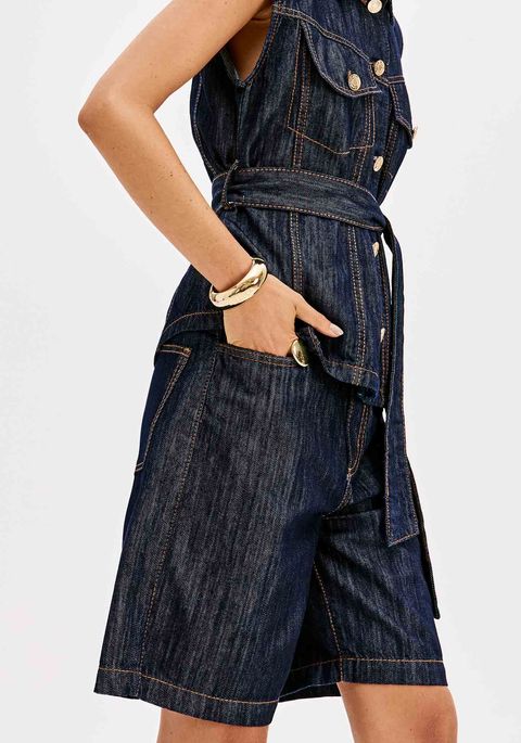Bermuda Jeans Comfort Cintura Super Alta