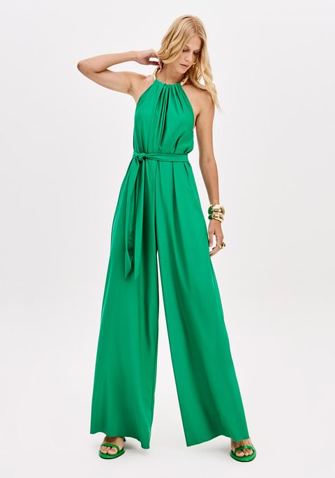 Macacão Longo Frente Única Com Faixa