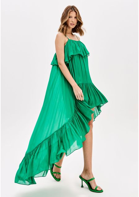 Vestido Mullet De Alças Chiffon