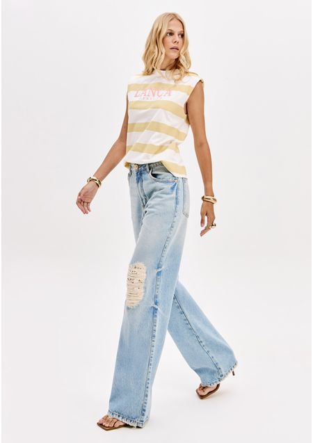 Calça Jeans Full Length Cintura Super Alta
