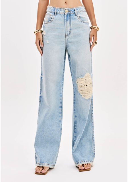 Calça Jeans Full Length Cintura Super Alta
