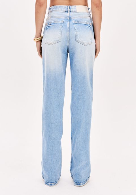 Calça Jeans Reta Cintura Super Alta