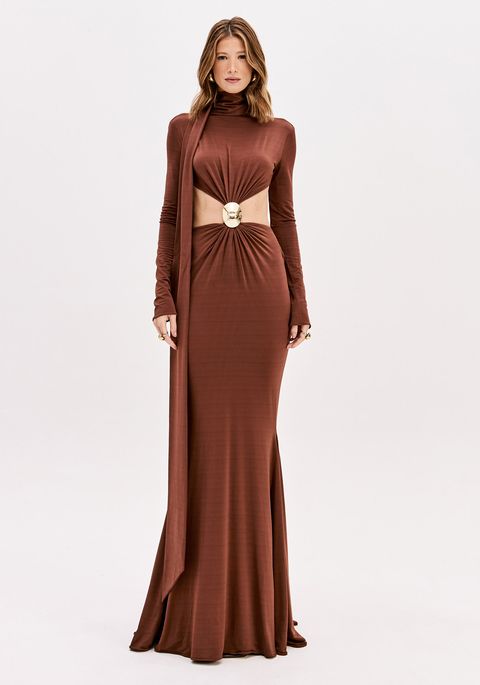 Vestido Longo Decote Costas