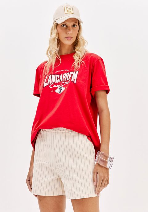 T-shirt Manga Curta Estampa Local