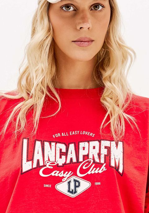 T-shirt Manga Curta Estampa Local