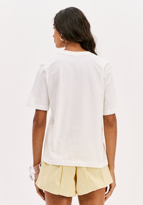 T-shirt Tradicional Com Estampa Frontal