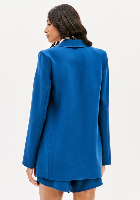 Blazer Alongado Com Bordado