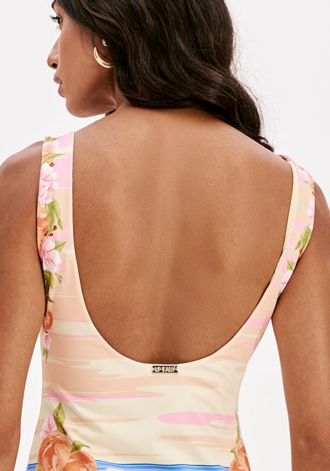Body De Alças Estampado