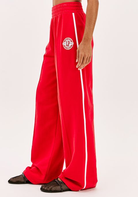 Calça Wide Leg Cintura Alta Moletom