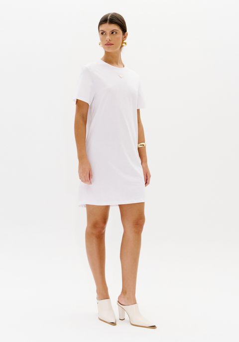 Vestido Curto Manga Curta Básico