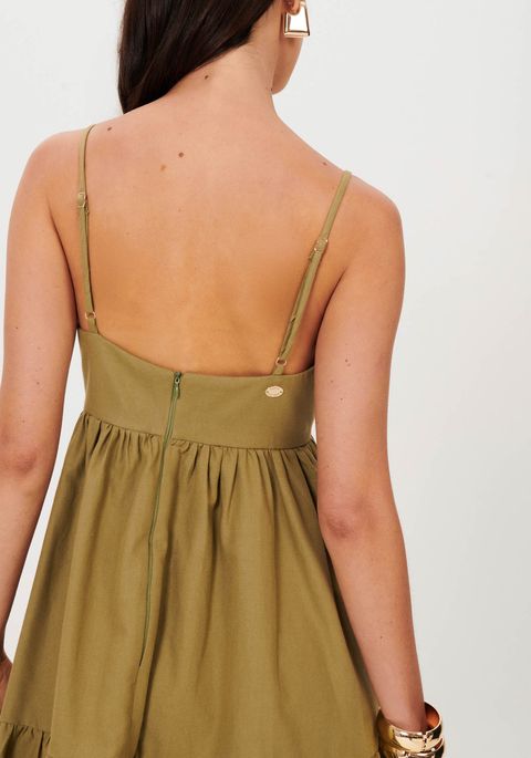 Vestido Curto De Alças Decote Reto