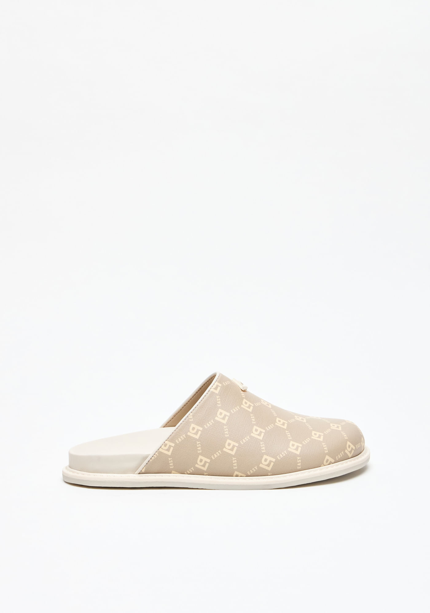 Mule Couro Com Monograma