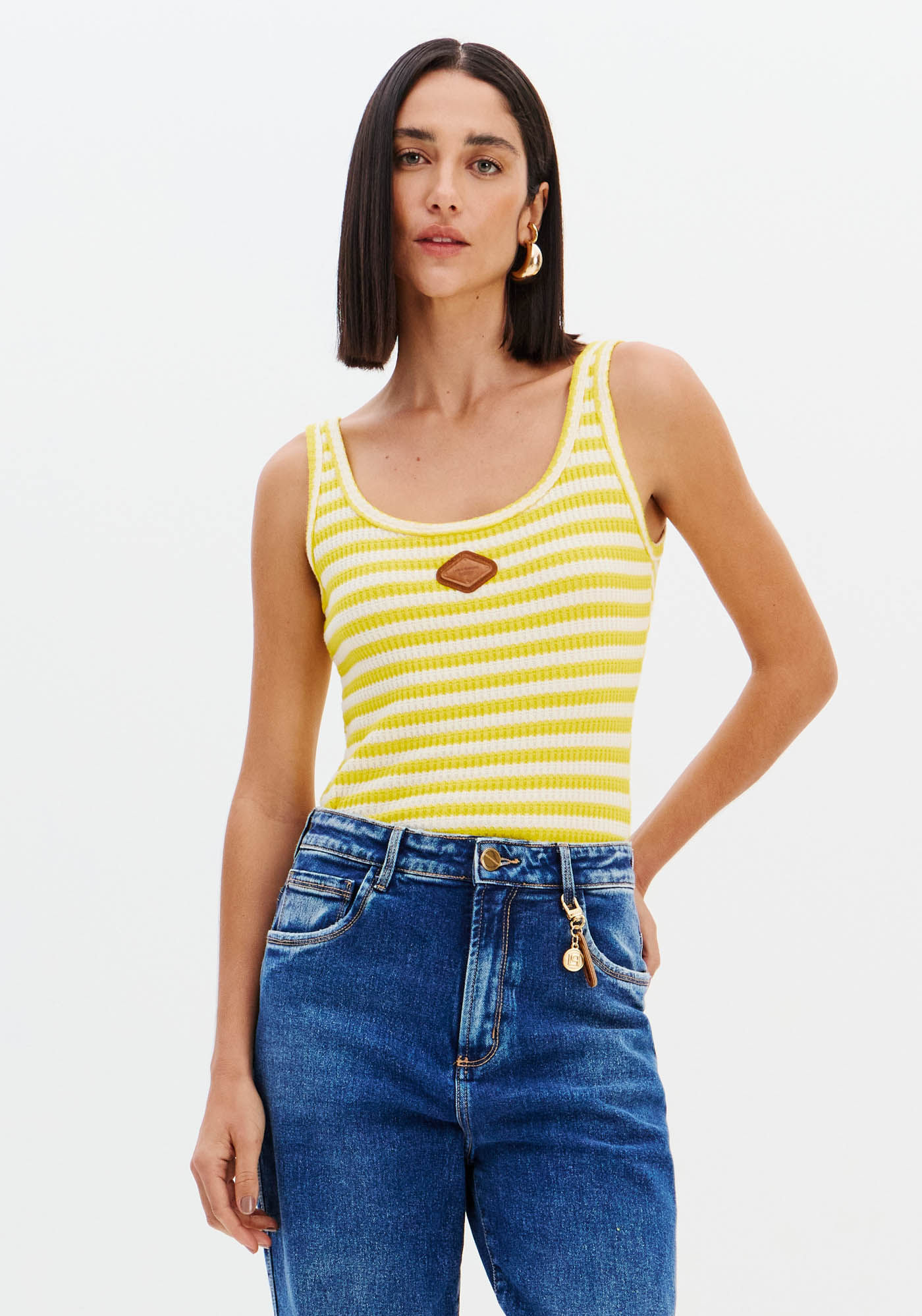 Blusa Regata Malha Texturizada
