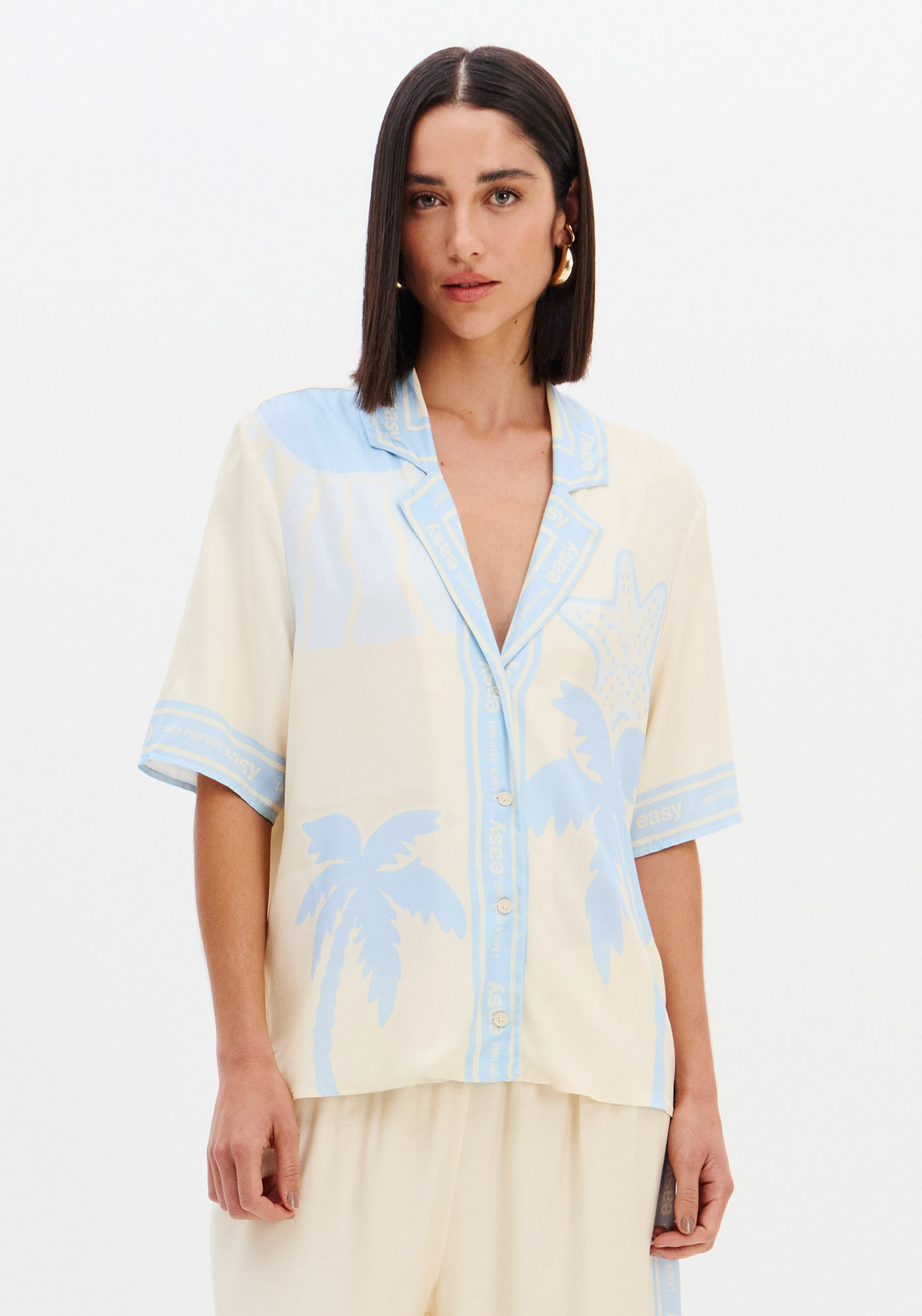 Camisa Manga Curta Estampada