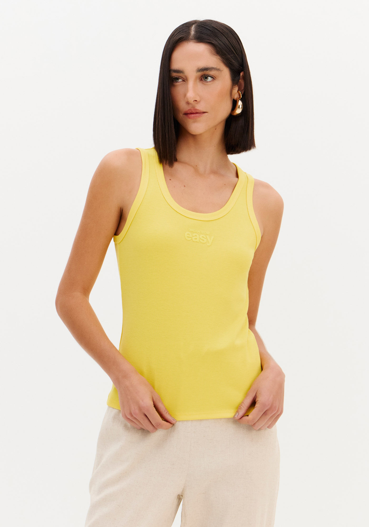Kit Com 2 Blusas Regatas Caneladas
