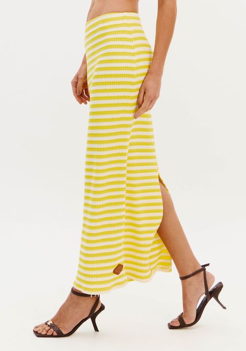 Saia Super Midi Com Cintura Alta