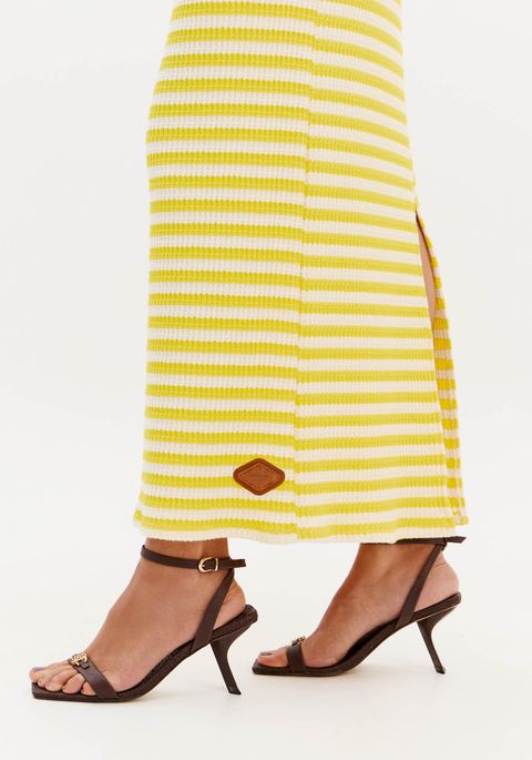 Saia Super Midi Com Cintura Alta