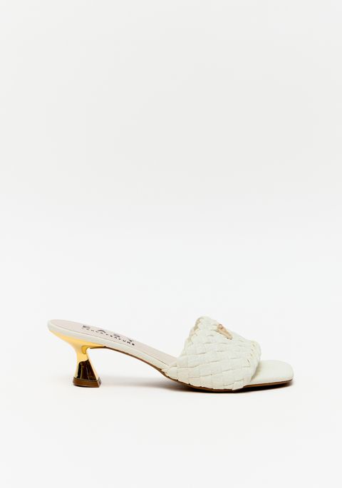 Sandália Tramado Com Metal