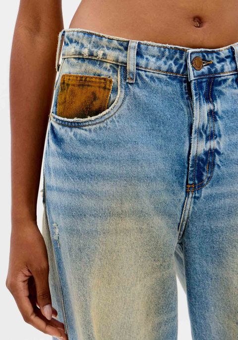 Calça Jeans Wide Leg Cintura Alta