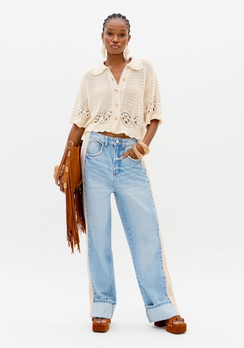 Calça Jeans Full Length De Cintura Alta