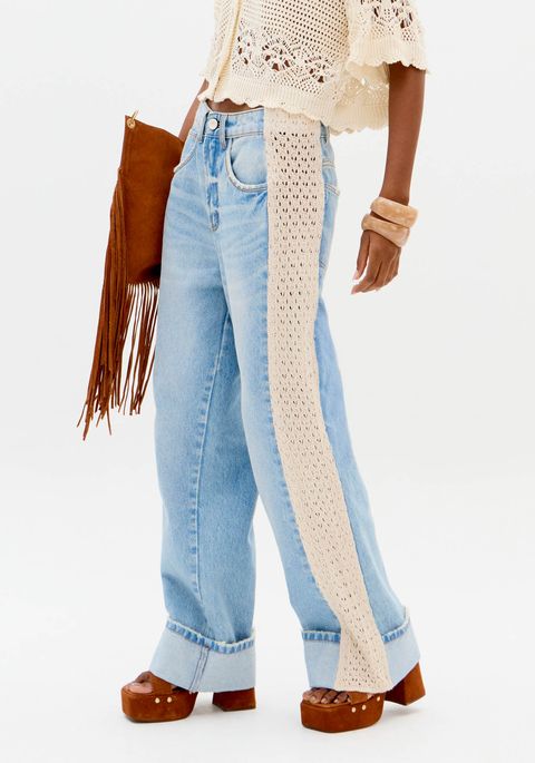 Calça Jeans Full Length De Cintura Alta