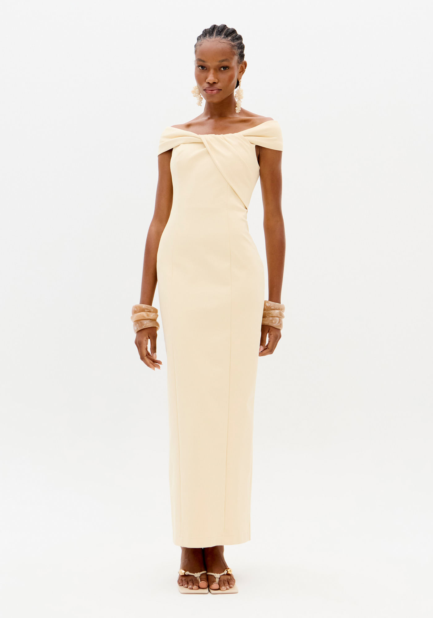 Vestido Super Midi Ombro A Ombro