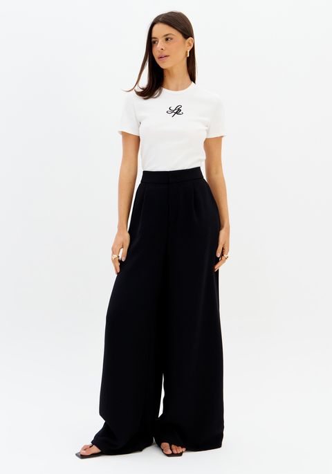 Blusa Manga Curta Com Bordado