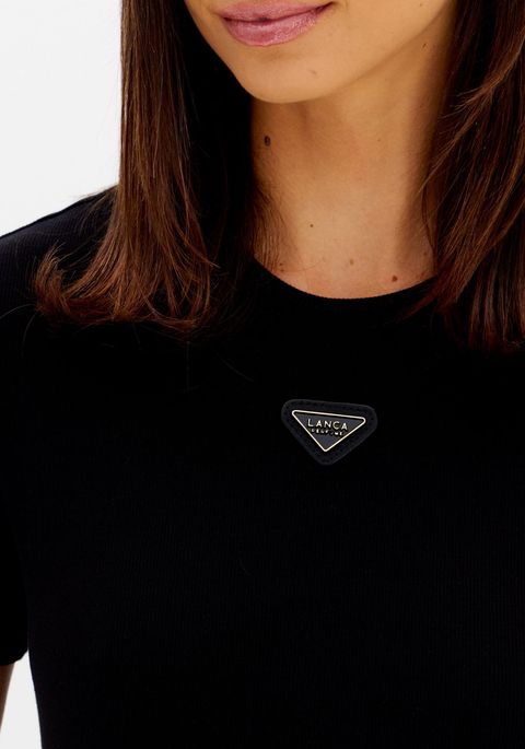 Blusa Manga Curta Com Placa