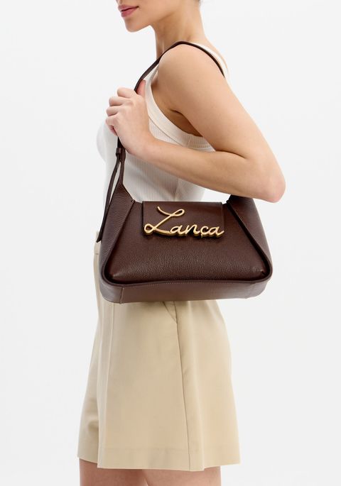 Bolsa Shoulder Couro E Enfeite Lança