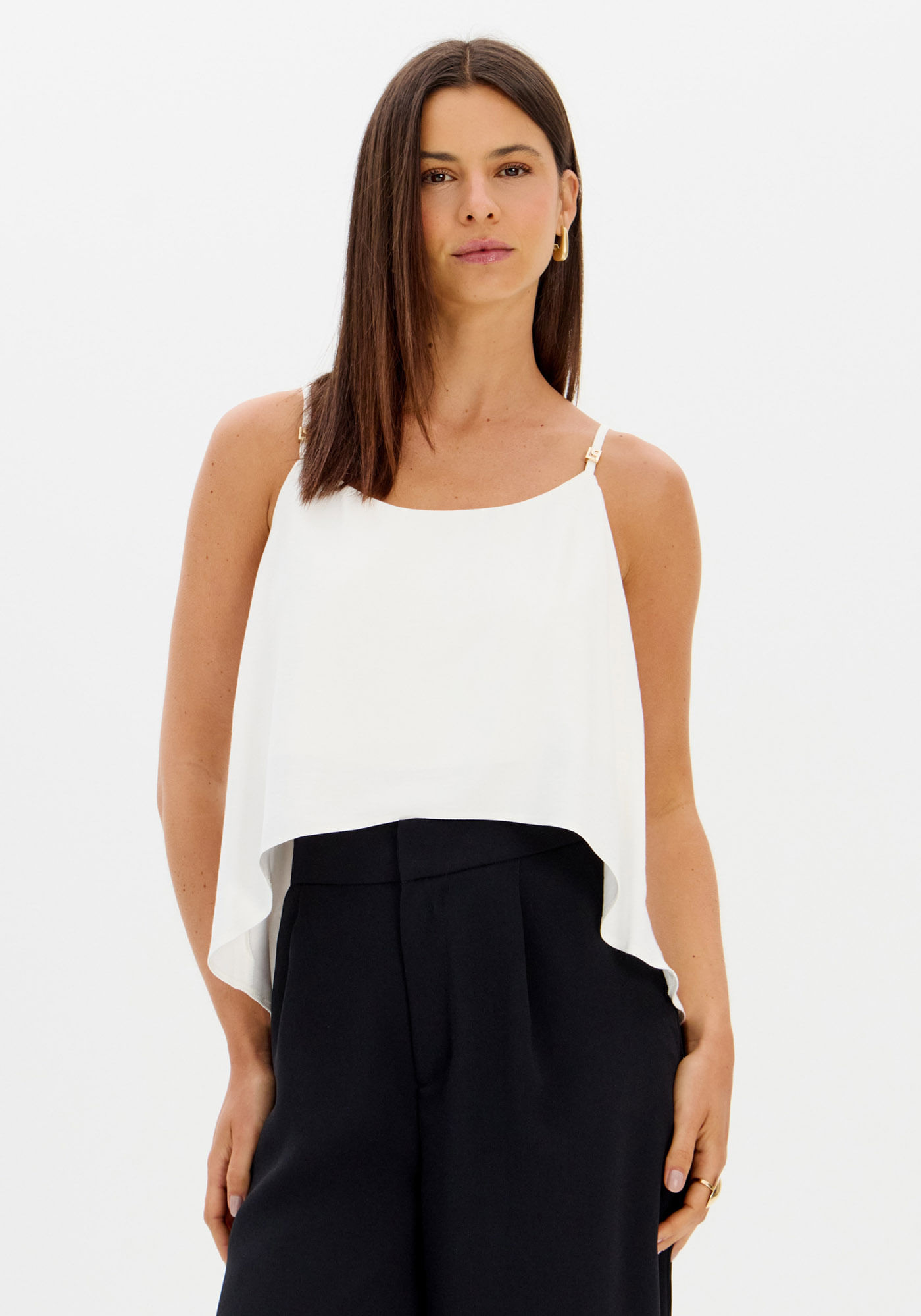 Blusa De Alças Com Enfeite LP