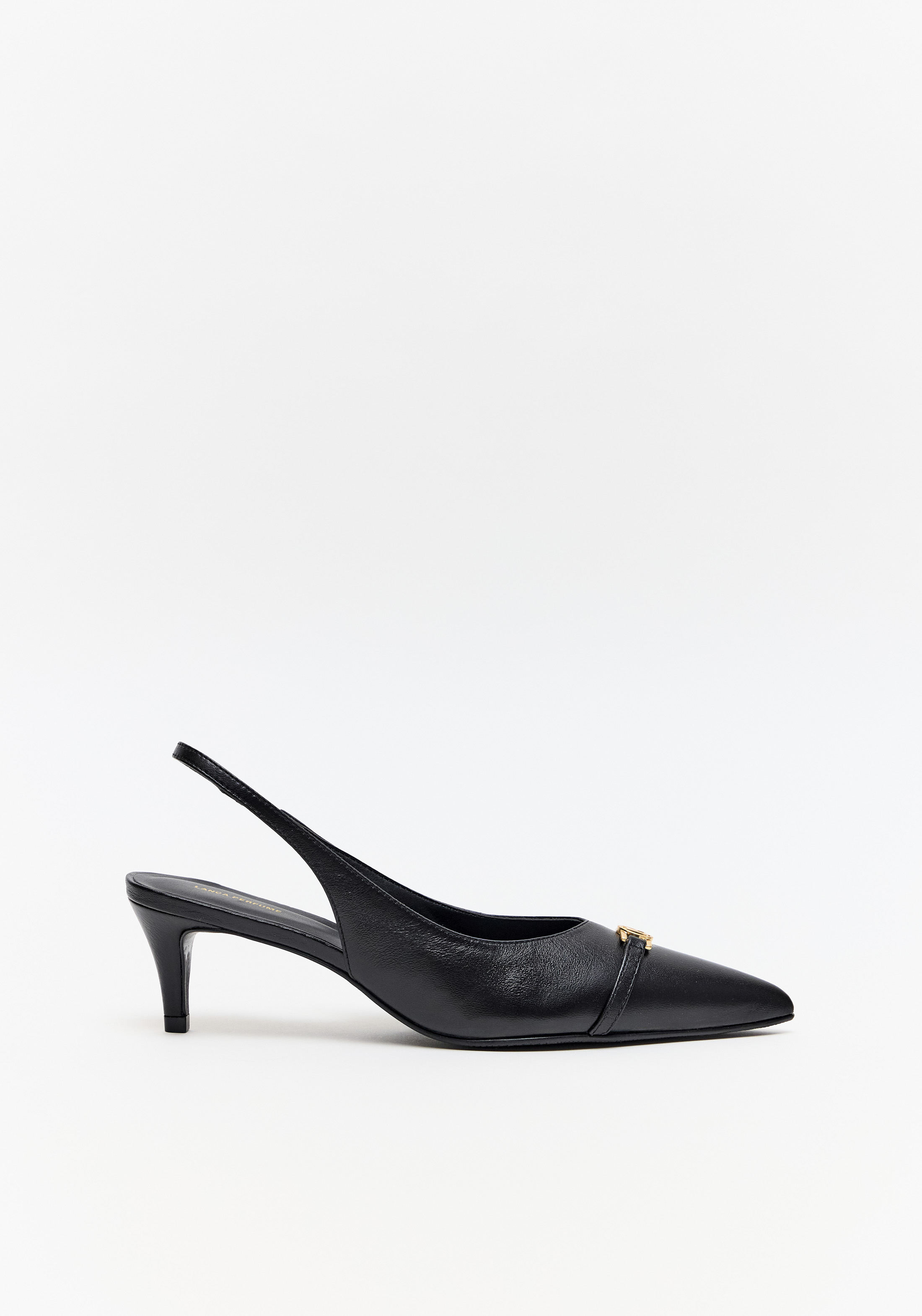 Scarpin Couro Enfeite Bridão