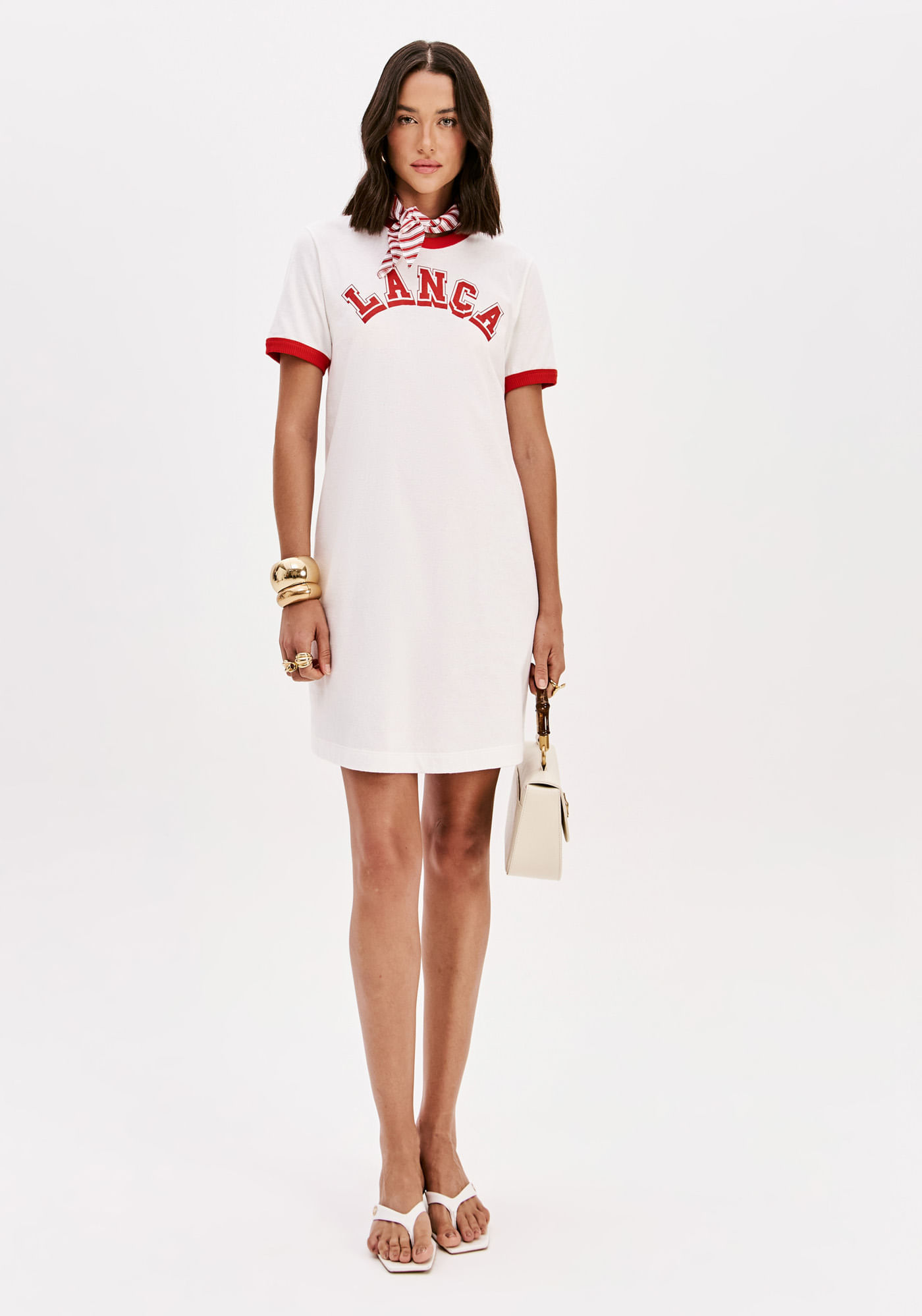 Vestido T-dress Curto Com Estampa